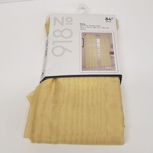 Lichtenberg No 918 Emily One Rod Pocket Panel Curtain 59x84 Yellow Single Panel